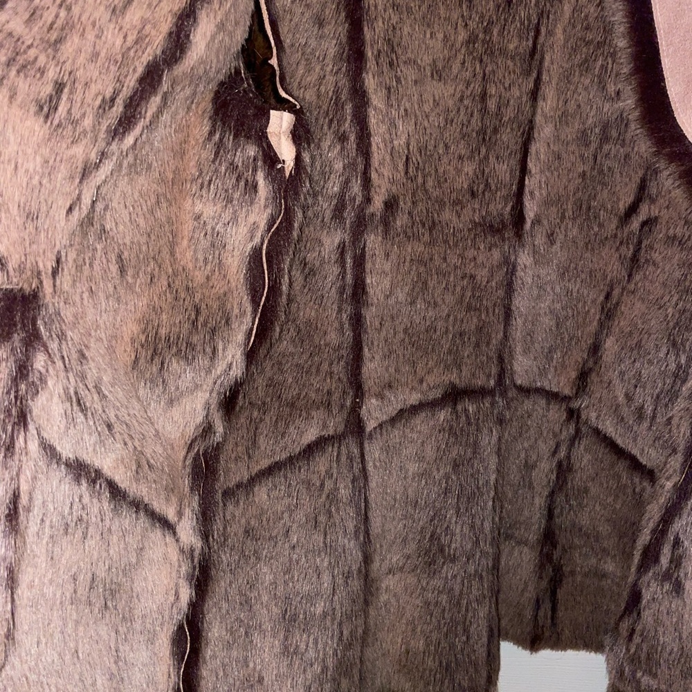 Marvin Richards Vintage Y2k Penny Lane Tan Teddy Jacket with Fur Trim - Picture 7 of 7
